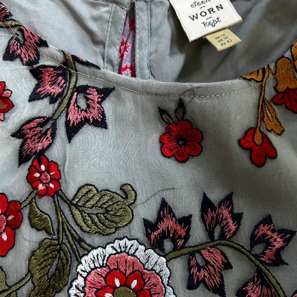 Salina Embroidered Peasant Blouse (Seen Worn Kept for Anthropologie) - Picture 4 of 4